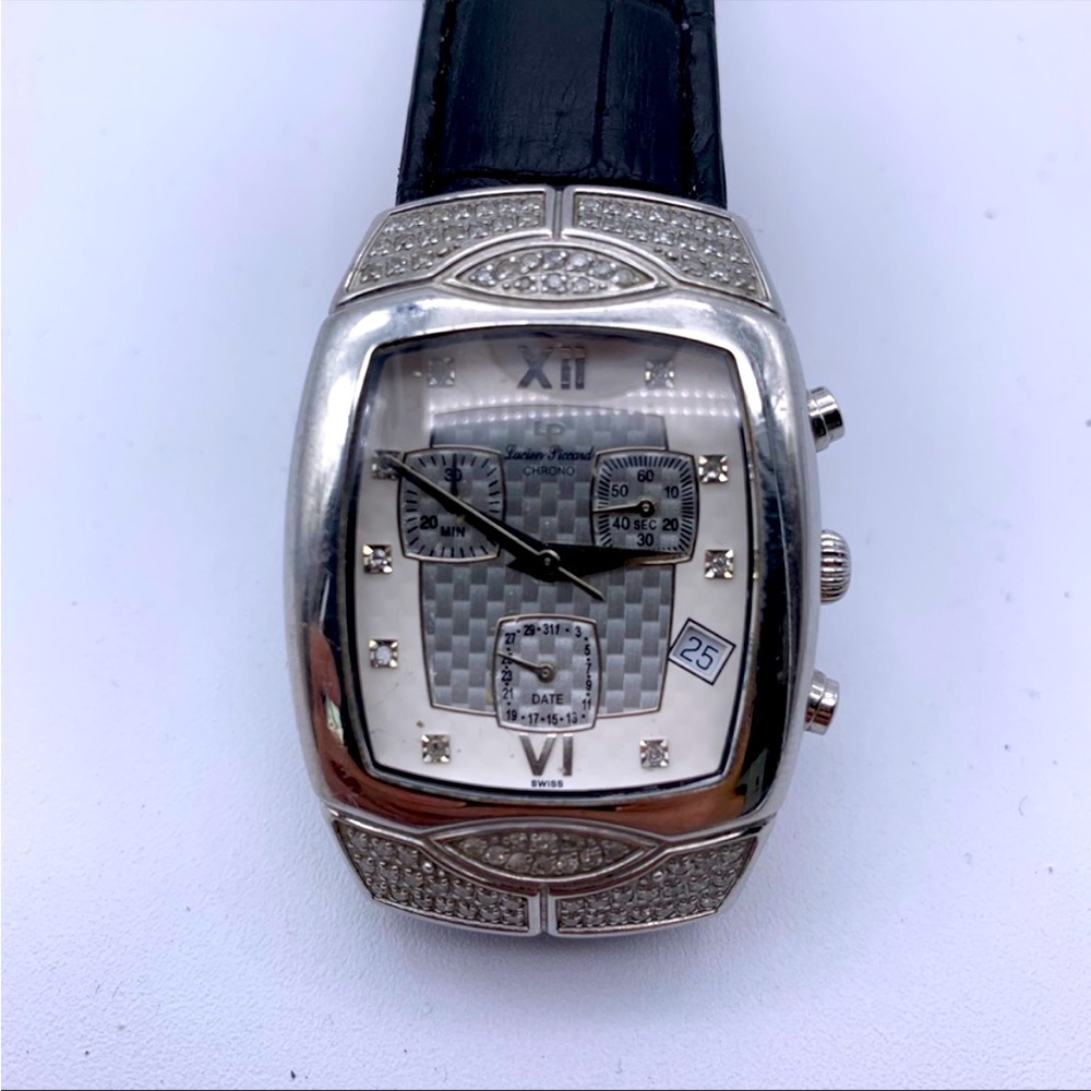 Lucien Piccard Sapphire Crystal Stainless Diamond Watch